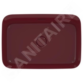 Ideal Standard Ipalyss - Lavabo à poser, 550x380 mm, avec trop-plein, Pomegranate E2078V6