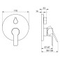 Hansa Ligna - Mitigeur de baignoire encastré, avec inverseur pour 2 sorties, chrome 83859503