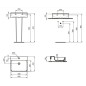 Ideal Standard Conca Ceram - Lavabo 500x450 mm, sans trop-plein, trou pour robinet, blanc T378501 Ideal Standard Conca Ceram - Lavabo 500x450 mm, sans trop-plein, trou pour robinet, blanc T378501