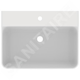 Ideal Standard Conca Ceram - Lavabo 600x450 mm, sans trop-plein, trou pour robinet, blanc T379001