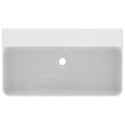Ideal Standard Conca Ceram - Lavabo 800x450 mm, avec trop-plein, sans trou pour robinet, blanc T379401