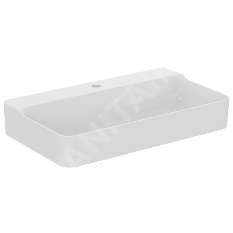 Ideal Standard Conca Ceram - Lavabo 800x450 mm, sans trop-plein, trou pour robinet, blanc T379501 Ideal Standard Conca Ceram - Lavabo 800x450 mm, sans trop-plein, trou pour robinet, blanc T379501