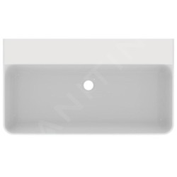 Ideal Standard Conca Ceram - Lavabo 800x450 mm, sans trop-plein, sans trou pour robinet, blanc T379701