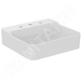Ideal Standard Conca Ceram - Lavabo à poser 500x450 mm, sans trop-plein, 3 trous pour robinet, blanc T381601