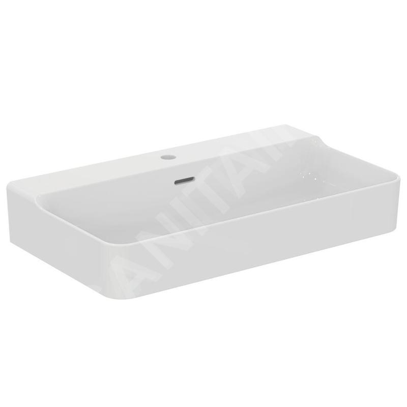 Ideal Standard Conca Ceram - Lavabo à poser 800x450 mm, avec trop-plein, trou pour robinet, blanc T382601