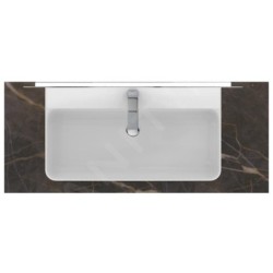Ideal Standard Conca Ceram - Lavabo à poser 800x450 mm, avec trop-plein, trou pour robinet, blanc T382601