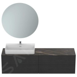 Ideal Standard Conca Ceram - Lavabo à poser 800x450 mm, avec trop-plein, trou pour robinet, blanc T382601