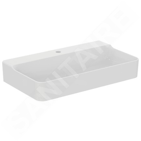 Ideal Standard Conca Ceram - Lavabo à poser 800x450 mm, sans trop-plein, trou pour robinet, blanc T382901