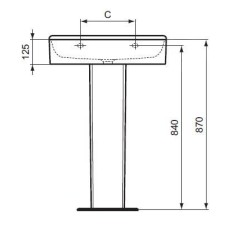 Ideal Standard Conca Ceram - Colonne, blanc T388101
