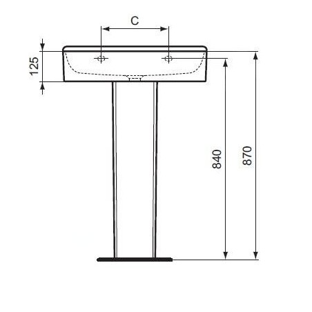 Ideal Standard Conca Ceram - Colonne, blanc T388101