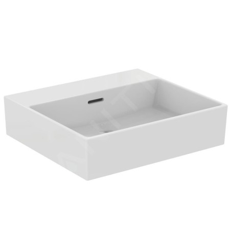 Ideal Standard Extra - Lavabo 500x450 mm, avec trop-plein, sans trou pour robinet, blanc T388301