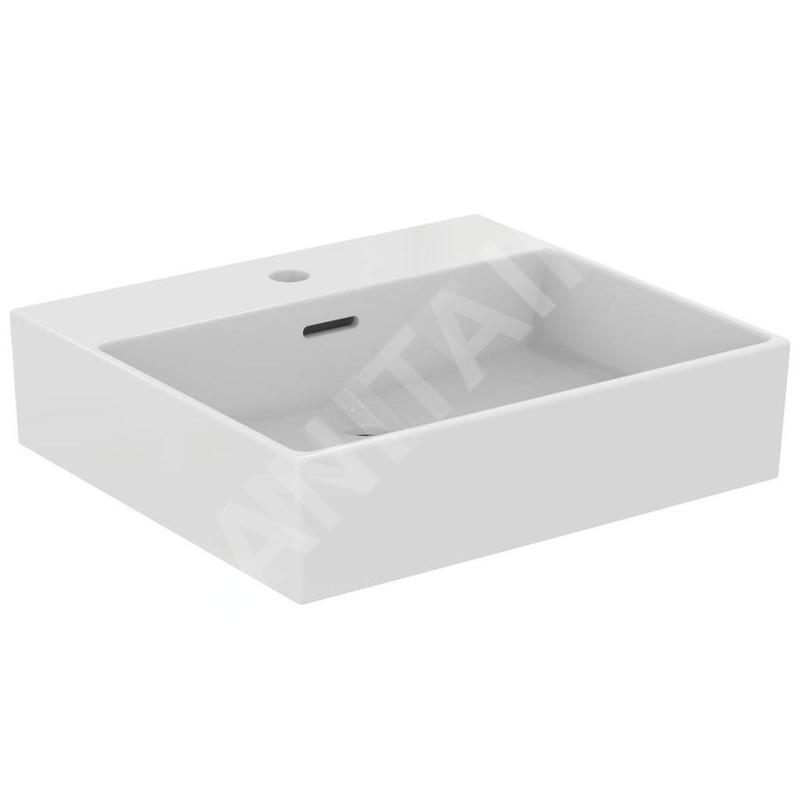Ideal Standard Extra - Lavabo à poser 500x450 mm, avec trop-plein, trou pour robinet, blanc T388401