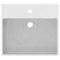 Ideal Standard Extra - Lavabo à poser 500x450 mm, avec trop-plein, trou pour robinet, blanc T388401