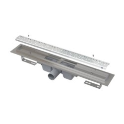 Alcadrain Douchegoten - Bac à douche Antivandale 950 mm, avec grille, acier inoxydable brillant APZ11-950L