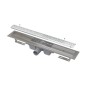 Alcadrain Douchegoten - Bac à douche Antivandale 650 mm, avec grille, tapis en acier inoxydable APZ11-650M