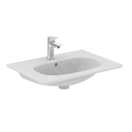 Ideal Standard Tesi - Lavabo 625x450 mm, avec trop-plein, un trou pour mitigeur, blanc mat T3510V1