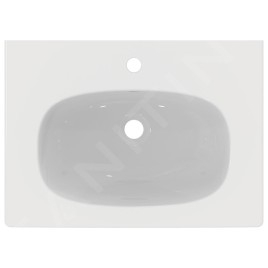 Ideal Standard Tesi - Lavabo 625x450 mm, avec trop-plein, un trou pour mitigeur, blanc mat T3510V1