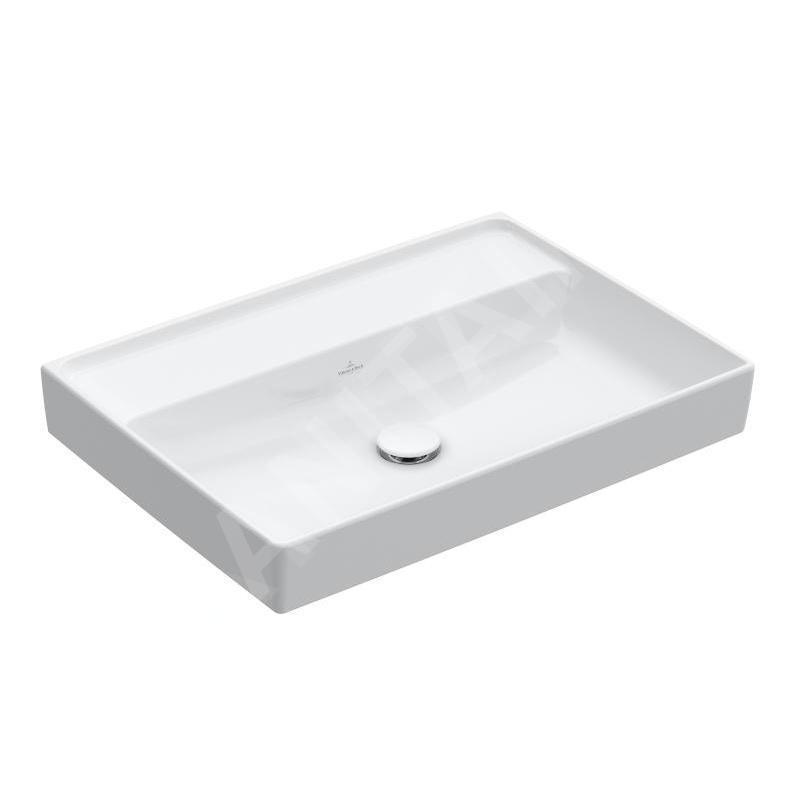 Villeroy & Boch Collaro - Lavabo 650x470 mm, sans trop-plein, sans trou de robinetterie, blanc alpin 4A336801 Villeroy & Boch Collaro - Lavabo 650x470 mm, sans trop-plein, sans trou de robinetterie, blanc alpin 4A336801