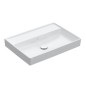 Villeroy & Boch Collaro - Lavabo 650x470 mm, sans trop-plein, sans trou de robinetterie, blanc alpin 4A336801 Villeroy & Boch Collaro - Lavabo 650x470 mm, sans trop-plein, sans trou de robinetterie, blanc alpin 4A336801