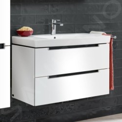 Villeroy & Boch Subway 2.0 - Lavabo 800x470 mm, avec trop-plein, trou de robinetterie, CeramicPlus, blanc alpin 71758GR1