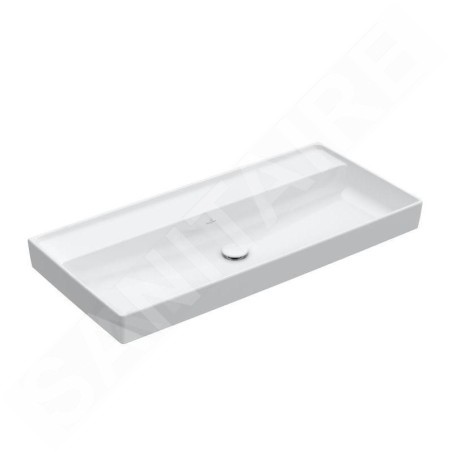 Villeroy & Boch Collaro - Meuble lavabo 1000x470 mm, sans trop-plein, sans trou de robinetterie, CeramicPlus, Stone White