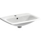 Geberit Selnova Square - Lavabo 600x450 mm, avec un trou de robinetterie, avec trop-plein, blanc 500.307.01.1 Geberit Selnova Square - Lavabo 600x450 mm, avec un trou de robinetterie, avec trop-plein, blanc 500.307.01.1