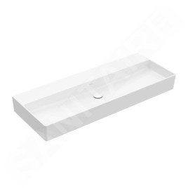 Villeroy & Boch Memento 2.0 - Lavabo 1200x470 mm, sans trop-plein, sans trou de robinetterie, CeramicPlus, blanc alpin 4A22C3R1