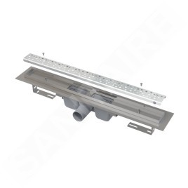 Alcadrain Douchegoten - Bac à douche Antivandale 950 mm, avec grille, tapis en acier inoxydable APZ11-950M