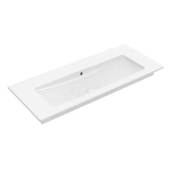Villeroy & Boch Venticello - Meuble lavabo 1200x500 mm, avec trop-plein, sans trou de robinetterie, CeramicPlus, blanc alpin