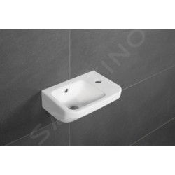 Villeroy & Boch Architectura - Lave-mains 360x260 mm, avec trop-plein, avec un trou de robinetterie, CeramicPlus, blanc alpin