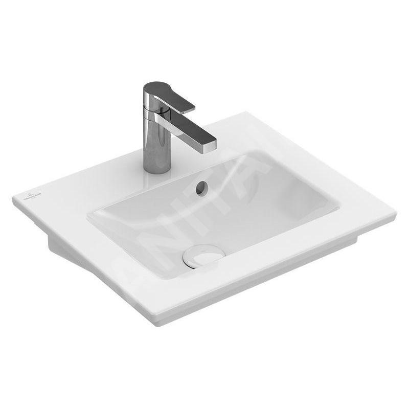 Villeroy & Boch Venticello - Lave-mains 500x420 mm, avec trop-plein, avec 1 trou de robinetterie, blanc alpin 41245001