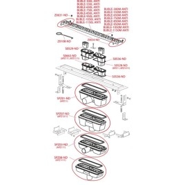 Alcadrain Douchegoten - Bac à douche Antivandale 1150 mm, avec grille, acier inoxydable brillant APZ11-1150L