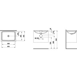 Laufen Pro A - Lavabo, 600x400 mm, sans trou pour mitigeur, avec LCC, blanc H8119694001091