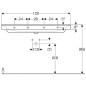 Geberit Xeno 2 - Lavabo 1200x480 mm, sans trou, sans trop-plein, avec KeraTect, blanc 500.552.01.1
