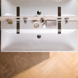 Geberit Xeno 2 - Lavabo 1200x480 mm, sans trou, sans trop-plein, avec KeraTect, blanc 500.552.01.1