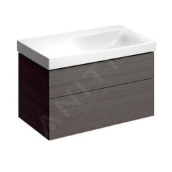 Geberit Xeno 2 - Lavabo 900x480 mm, sans trou, sans trop-plein, avec plage de dépose à gauche, avec KeraTect, blanc 500.536.01.1