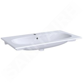 Geberit Acanto - Lavabo 900x480 mm, avec 1 trou, avec trop-plein, avec KeraTect, blanc 500.642.01.8