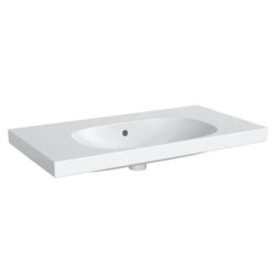 Geberit Acanto - Lavabo 900x482 mm, sans trou, avec trop-plein, avec KeraTect, blanc 500.624.01.8