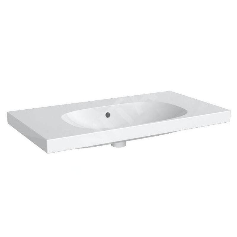 Geberit Acanto - Lavabo 900x482 mm, sans trou, avec trop-plein, avec KeraTect, blanc 500.624.01.8 Geberit Acanto - Lavabo 900x482 mm, sans trou, avec trop-plein, avec KeraTect, blanc 500.624.01.8