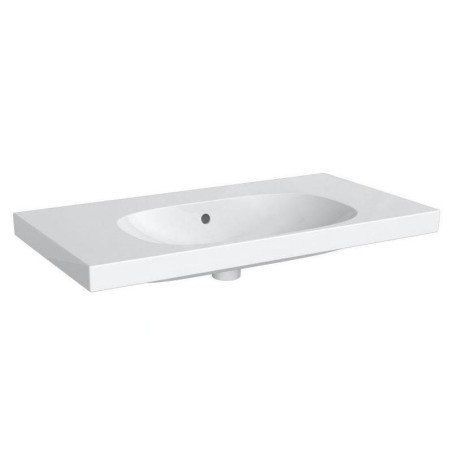 Geberit Acanto - Lavabo 900x482 mm, sans trou, avec trop-plein, avec KeraTect, blanc 500.624.01.8
