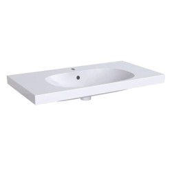 Geberit Acanto - Lavabo 900x482 mm, avec 1 trou, avec trop-plein, avec KeraTect, blanc 500.623.01.8