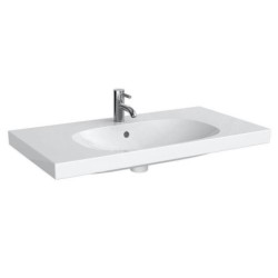 Geberit Acanto - Lavabo 900x482 mm, avec 1 trou, avec trop-plein, avec KeraTect, blanc 500.623.01.8