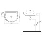 Kolo Rekord - Lavabo 600x455 mm, sans trou pour la robinetterie, blanc K91060000 Kolo Rekord - Lavabo 600x455 mm, sans trou pour la robinetterie, blanc K91060000