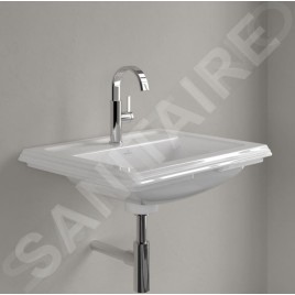 Villeroy & Boch Hommage - Lavabo avec trop-plein, 630 mm x 525 mm, avec Ceramicplus, blanc - lavabo trois trous 7102A1R1