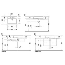 Duravit Vero - Vasque 595x465 mm, avec un trou pour robinet, avec WonderGliss, blanc alpin 04526000001
