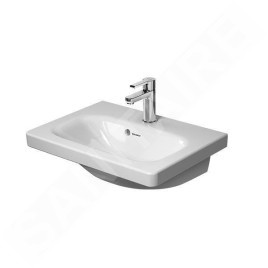 Duravit DuraStyle - Lavabo Compact, 550x400 mm, avec un trou pour robinet, avec WonderGliss, blanc alpin 23375500001