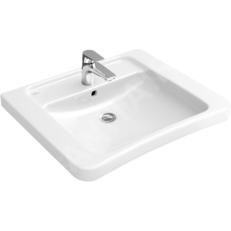Villeroy & Boch ViCare - Lavabo Vita, 650 mm x 550 mm, blanc - lavabo un trou, sans trop-plein, avec CeramicPlus 517868R1 Villeroy & Boch ViCare - Lavabo Vita, 650 mm x 550 mm, blanc - lavabo un trou, sans trop-plein, avec CeramicPlus 517868R1