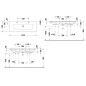 Duravit Viu - Lavabo double 1230x490 mm, avec 2 trous pour robinet, blanc alpin 2344120024 Duravit Viu - Lavabo double 1230x490 mm, avec 2 trous pour robinet, blanc alpin 2344120024