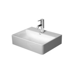 Duravit DuraSquare - Lave-mains sur meuble 450x350 mm, avec un trou pour robinet, DuraCeram, blanc alpin 0732450071