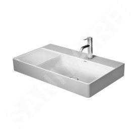 Duravit DuraSquare - Meuble-lavabo 800x470 mm, avec un trou pour robinet à gauche, DuraCeram, blanc alpin 2349800071